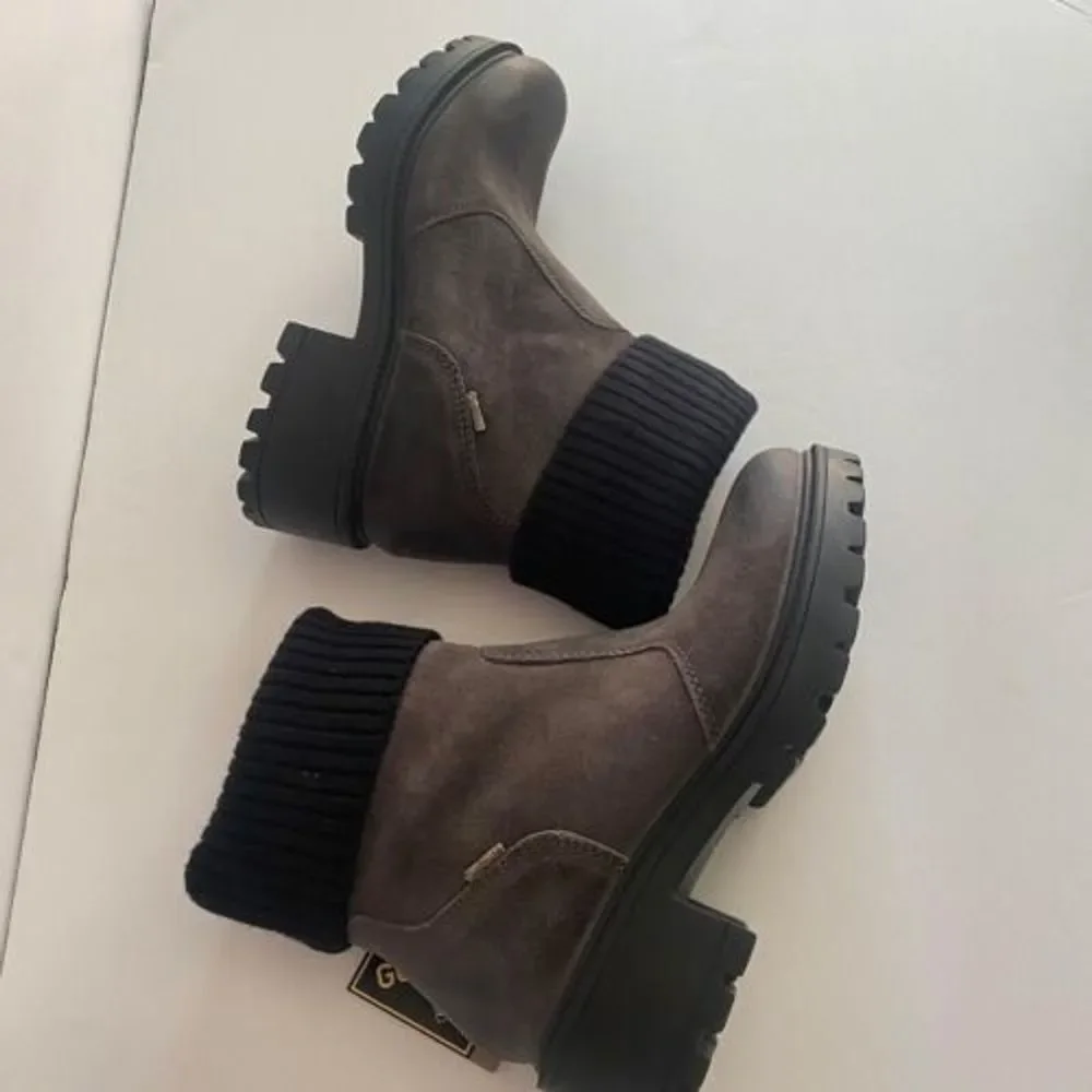 IGI & Co Womens Dark Grey‎ Leather Booties Made in Italy Size 35 - US Size 5 New